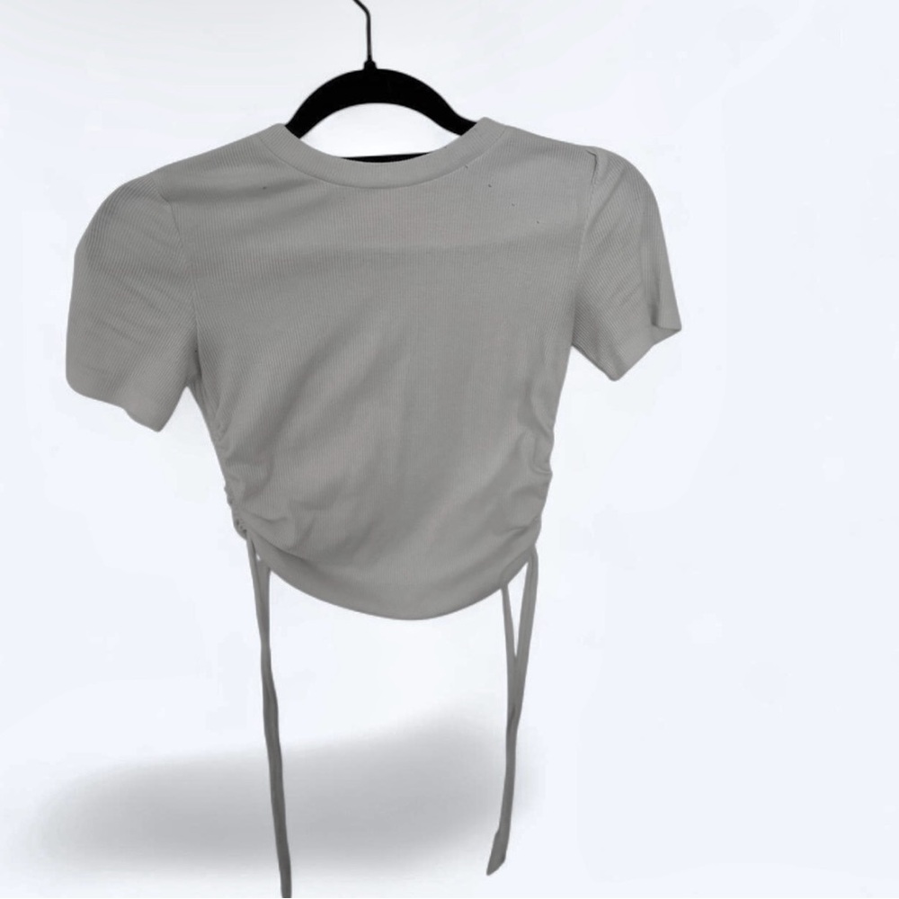 Women's White Ruched Top